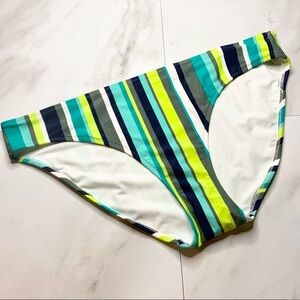 Aerie bikini bottom stripes xxl blue green